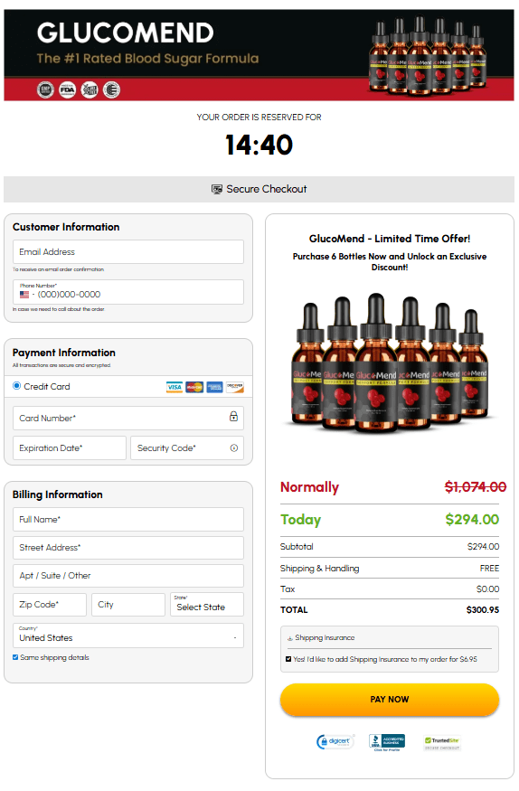 GlucoMend order